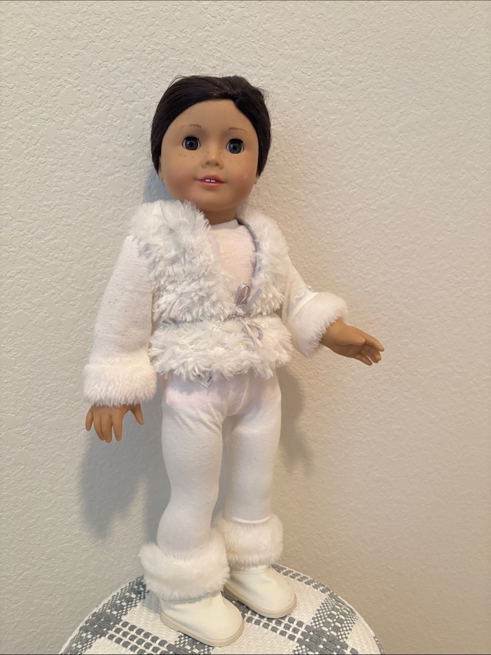 American Girl White Faux-Fur Winter Ensemble